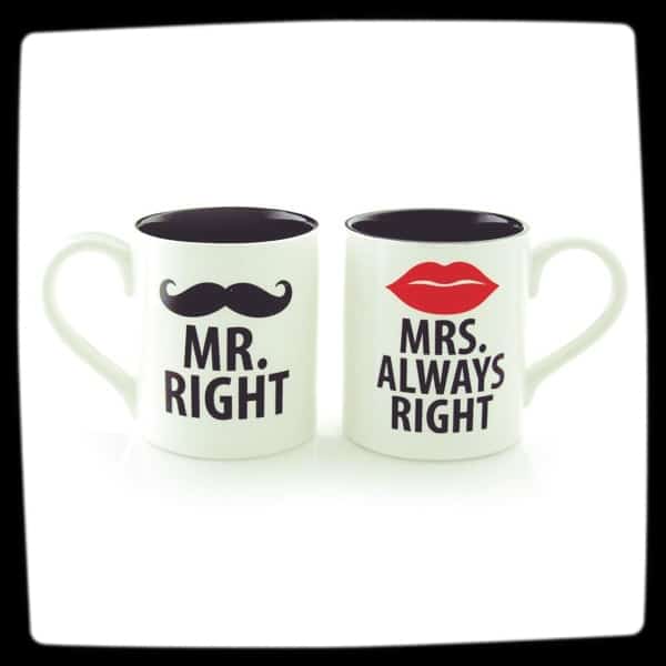 Mr. Right and Mrs. ALWAYS Right Funny Coffee Mug - Image 1