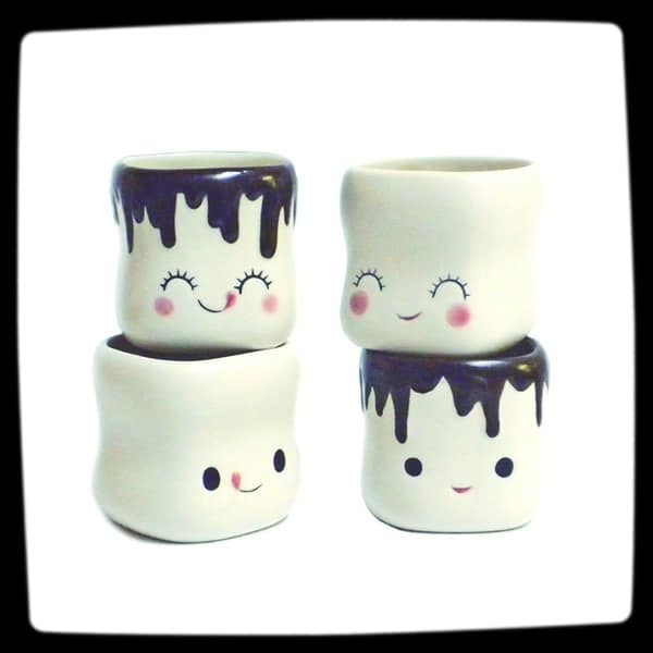 Marshmallow Smiling Faces Coffee Mugs