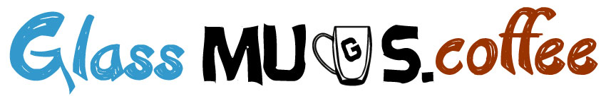 Glass Mugs.Coffee Logo
