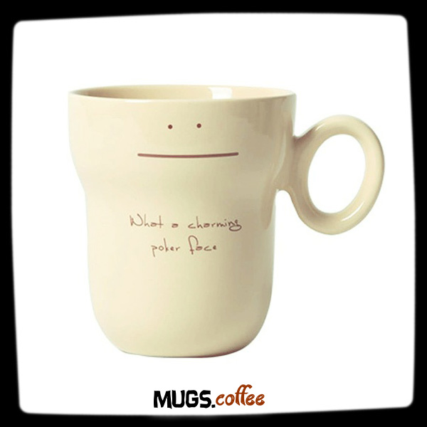 Charming Poker Face Mug - Funny Coffee Mug - Pin Image