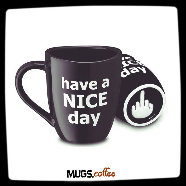 Middle Finger Mug - Funny Coffee Mug - Pin Image