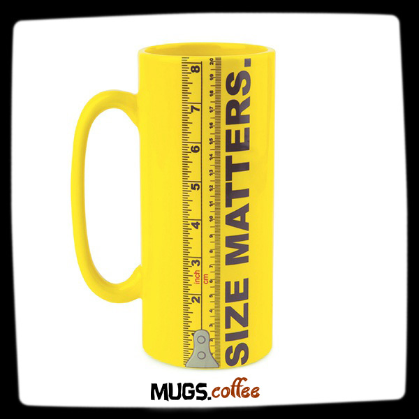 Size Matters Mug - Funny Coffee Mug - Pin Image
