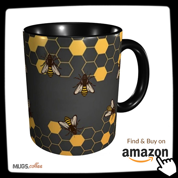 Modern Honeycomb Bee Coffee Mug