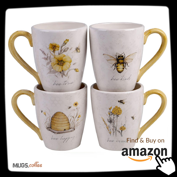 Nature's Garden Bee Coffee Mug Set