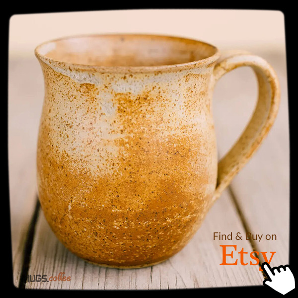 Rustic Brown Handmade Pottery Coffee Mug