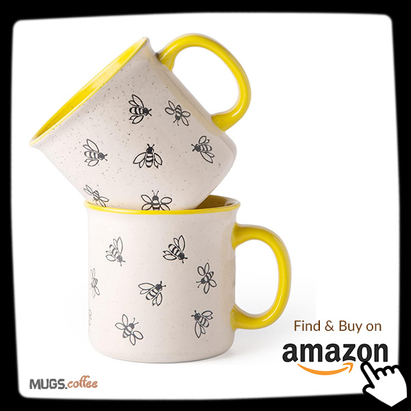 Embossed Honeybee Coffee Mug