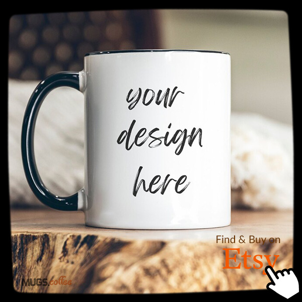 Two tone coffee mug black white cheap customization edition